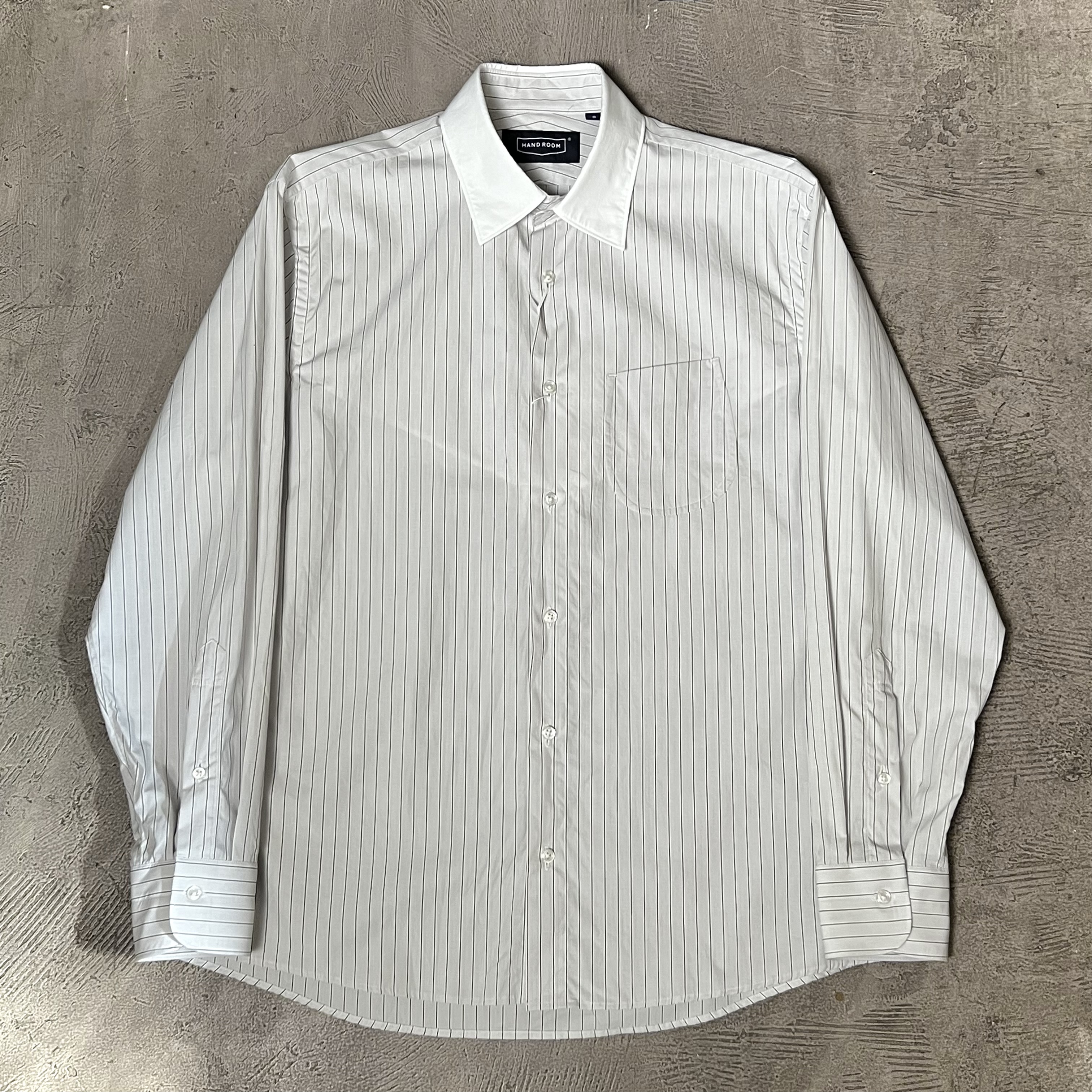 Cleric Collar Shirt Grey x Charcoal Stripe