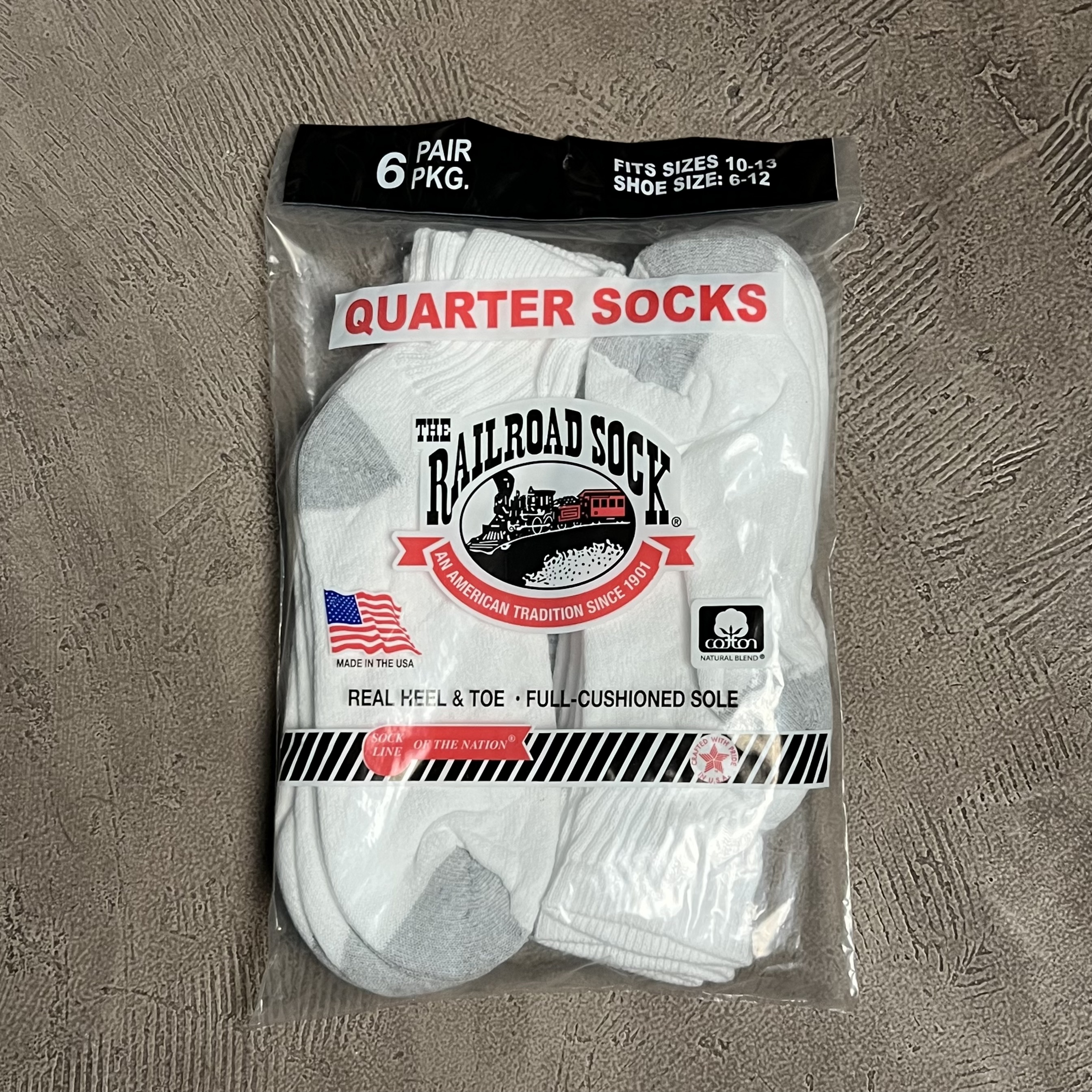 Quarter 6 Pack Sock 10-13